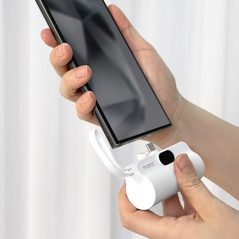 모락 런처 2in1 도킹형 디스플레이 보조배터리 C타입 5000mAh 미니 휴대용 - 상세 이미지 2