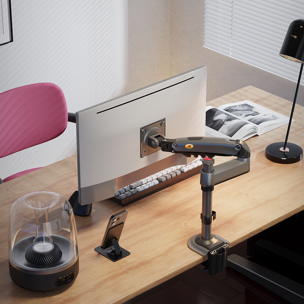 노스바유 NB H100 싱글 폴타입 모니터암 거치대