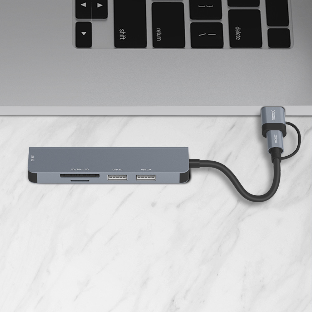 모락 프로토 5포트 USB 젠더 C타입 멀티 허브 MR-HUB5 - 상세 이미지 2
