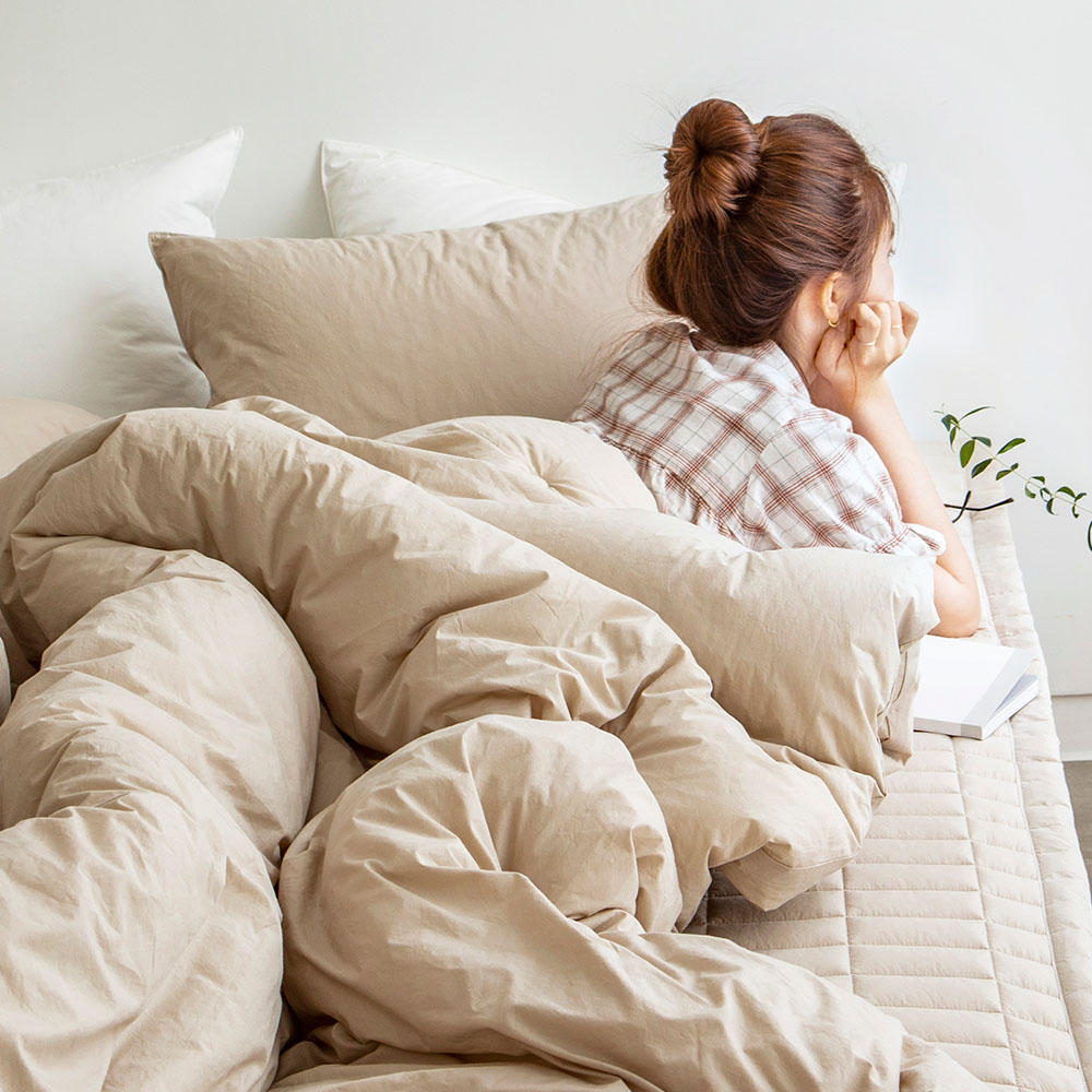 80수 고밀도 친환경 옥수수솜 사계절이불 6colors 차렵이불 SS 솜솜 샌드오트밀