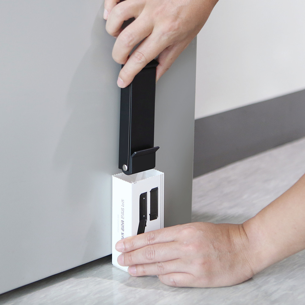 모락 말발굽 무타공 도어스토퍼 현관 현관문 고정 원터치 자석 말굽 접착식 스토퍼