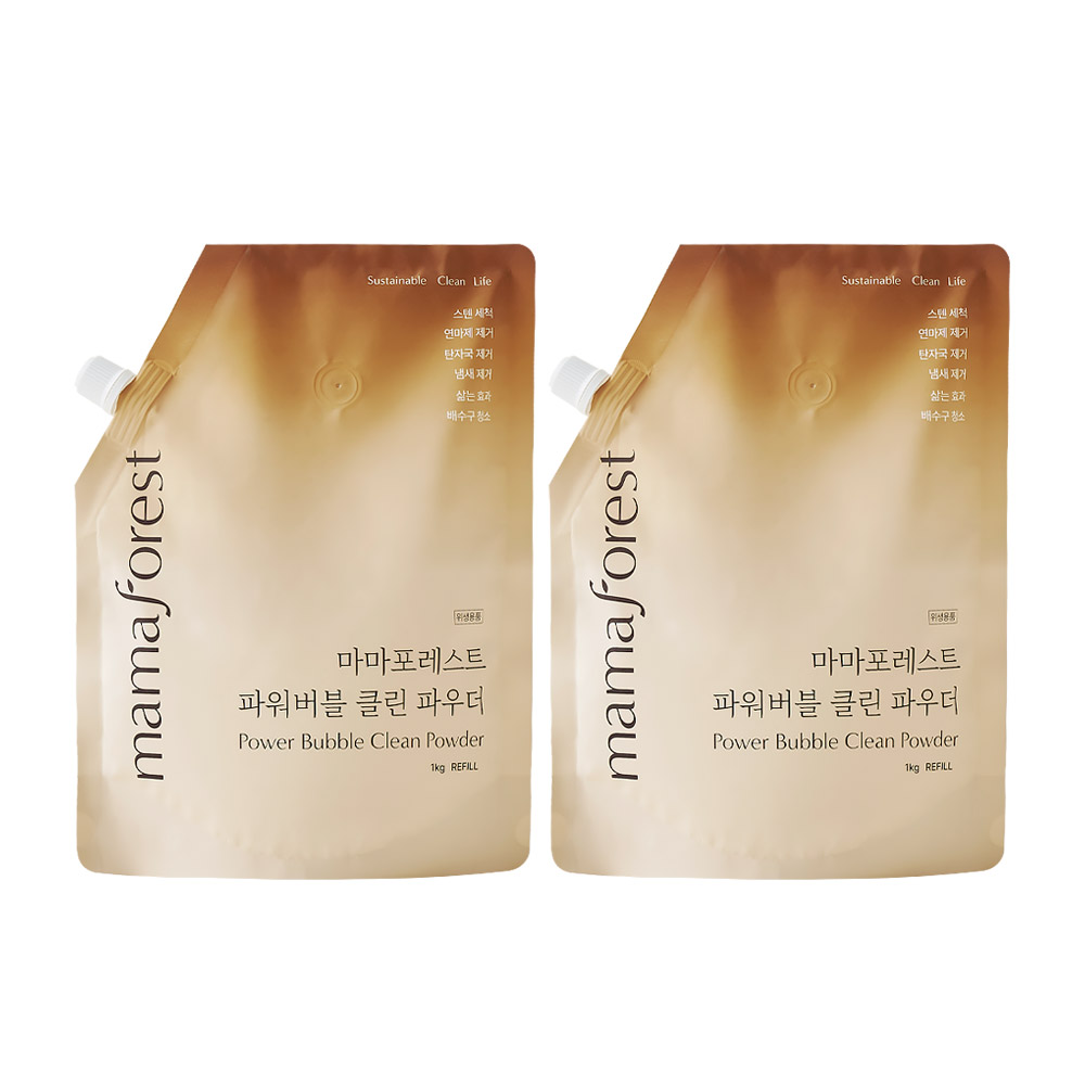 마마포레스트 탄냄비 기름때 세척 텀블러 스텐 연마제 제거 파워버블 클린파우더 리필팩 1kg 이미지 3