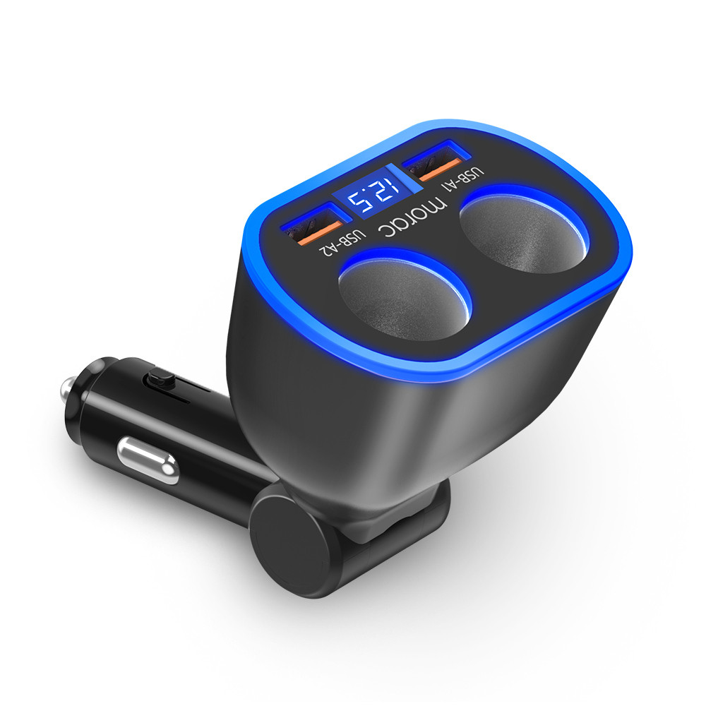 모락 네다 D4 시거잭 2소켓 USB 2포트 차량용 고속 충전기 - 상세 이미지 3