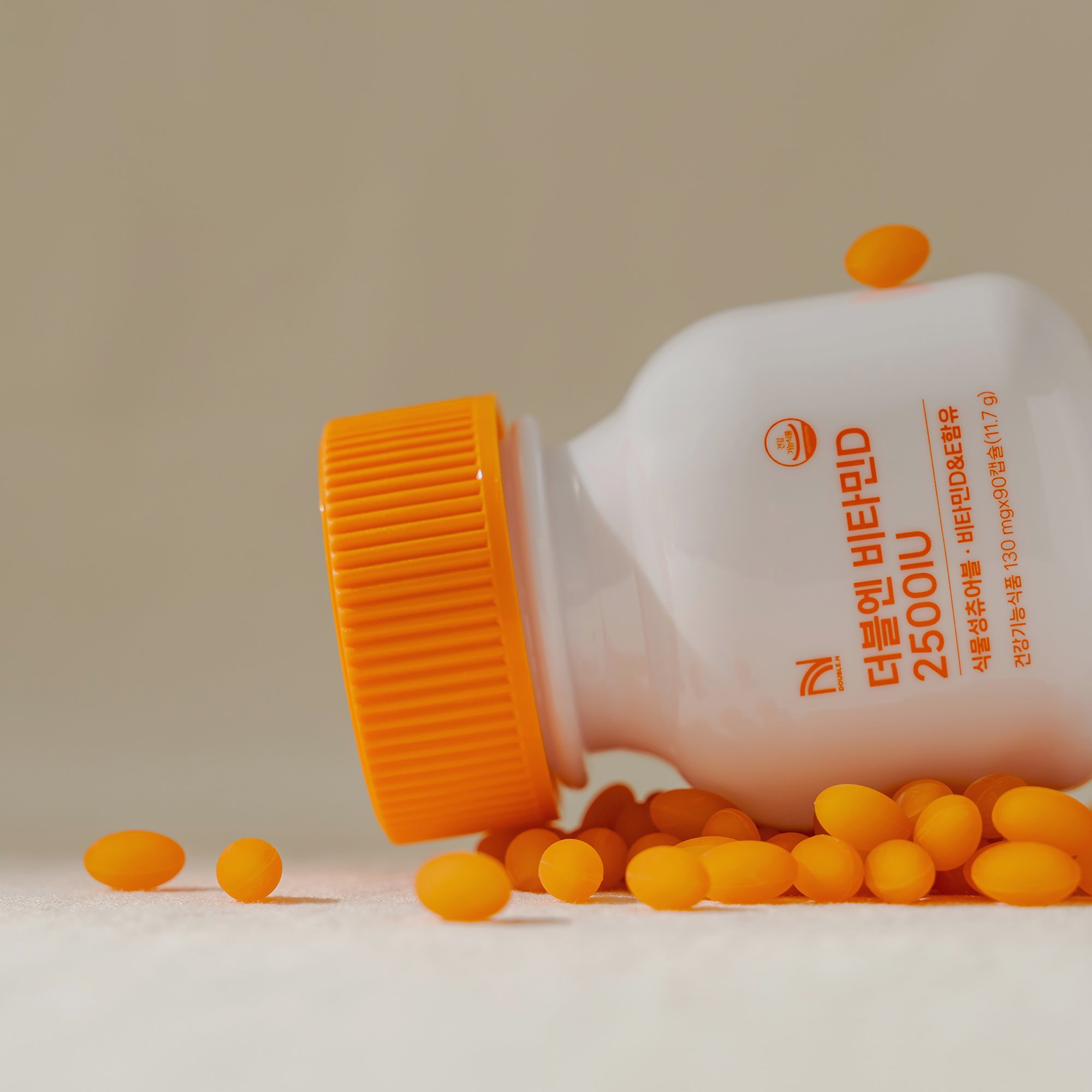 더블엔 비타민D 2500IU 츄어블 식물성 활성형D3 90캡슐, 1개