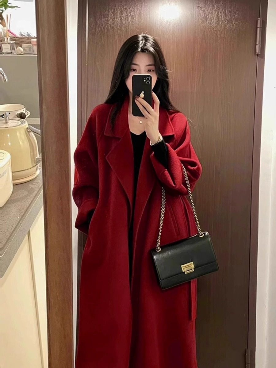 손해보기싫어서 6화 신민아 코트 레드 손해영 캐시미어 가을 의상 옷 패션 - 상세 이미지 2