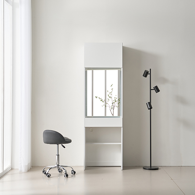 모노 월플렉스 시스템 키큰 화장대600 수납 틈새 서랍장 전신거울 화장대