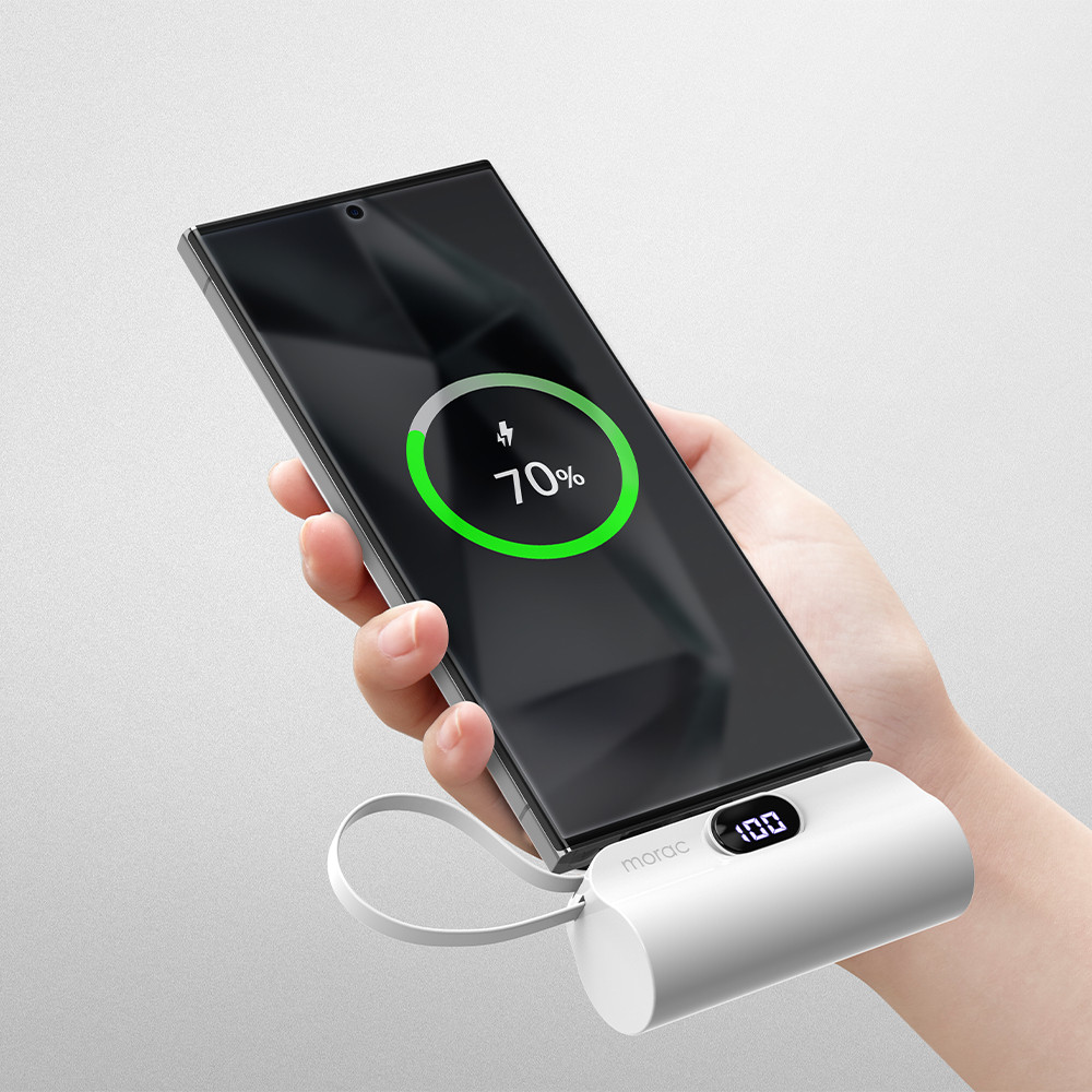 모락 런처 2in1 도킹형 디스플레이 보조배터리 C타입 5000mAh 미니 휴대용 - 상세 이미지 3
