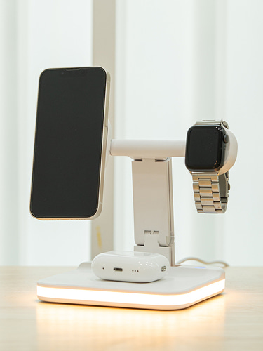 레드빈 간단 무드등 3in1 무선충전기 P2WC 아이폰 맥세이프 애플워치 호환 - 상세 이미지 4