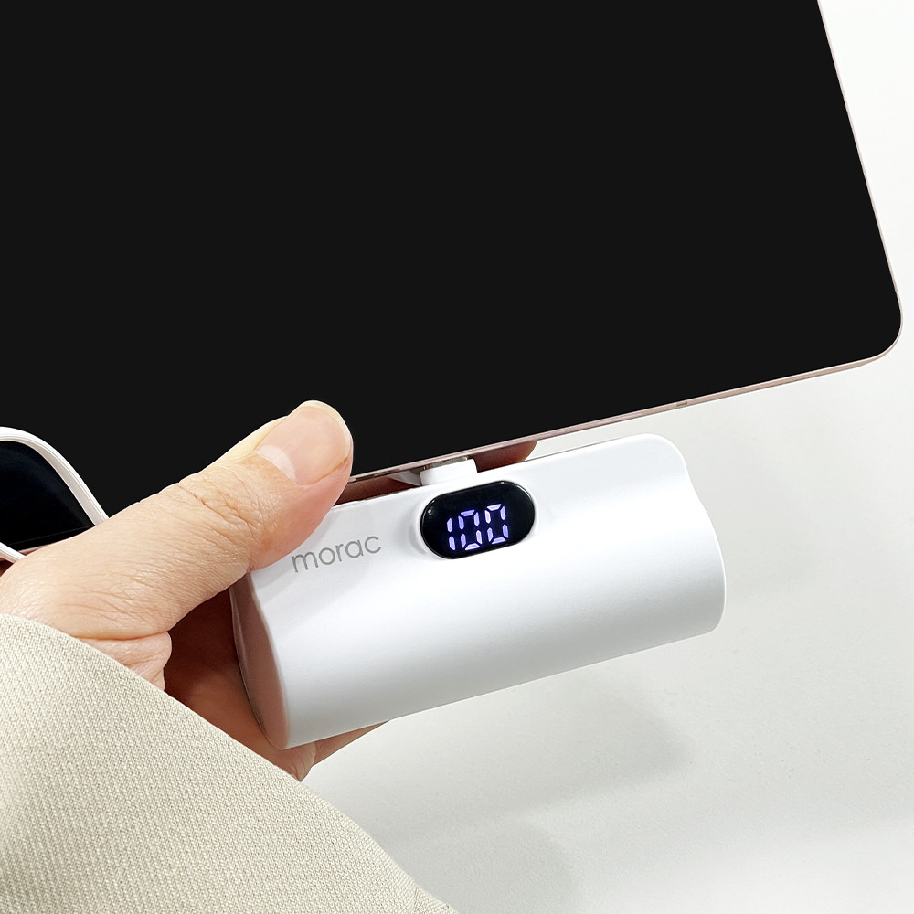 모락 런처 2in1 도킹형 디스플레이 보조배터리 C타입 5000mAh 미니 휴대용 - 상세 이미지 5