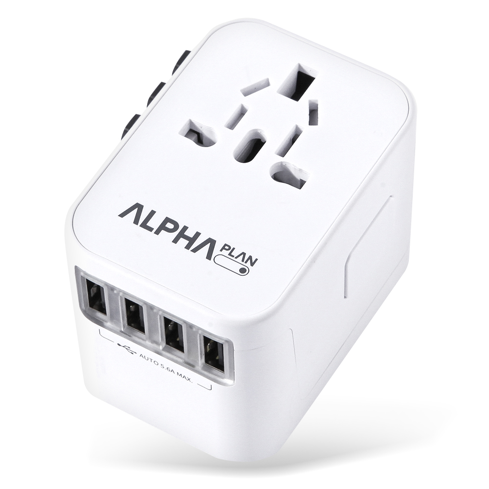 알파플랜 28W 초고속 해외 여행용 멀티어댑터 USB C타입 플러그 30cm, 화이트, 1개 - 상세 이미지 2