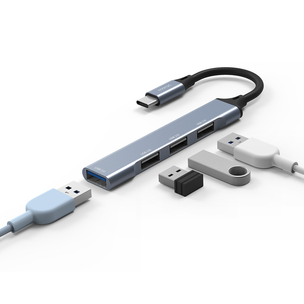 모락 프로토 4포트 USB C타입 멀티 허브 MR-HUB4C - 상품 이미지
