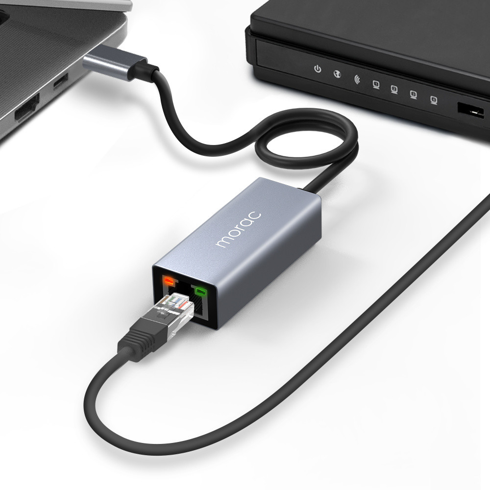 모락 프로토 USB C타입 기가비트 이더넷 유선 랜카드 허브 MR-HUB1000C - 상품 이미지
