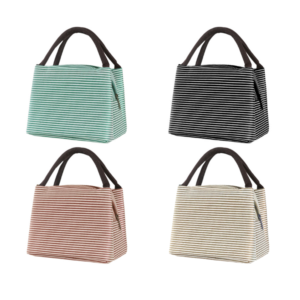 스트라이프 도시락 가방 런치백 직장인 백 보온 보냉 학생 점심 이유식 소풍 피크닉 소형