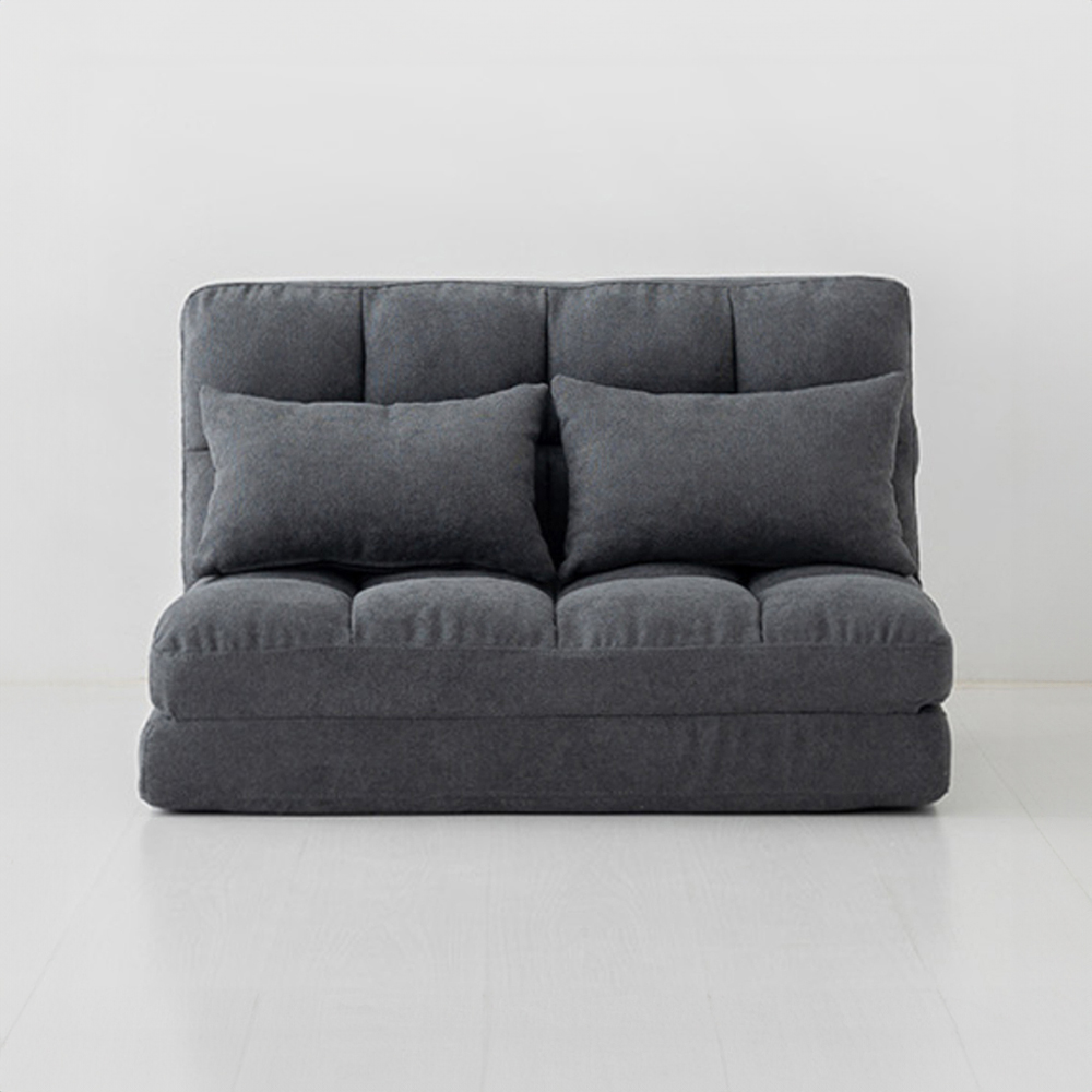 [패브릭] 앰보 2인 좌식 소파베드 0413.3832, 다크그레이