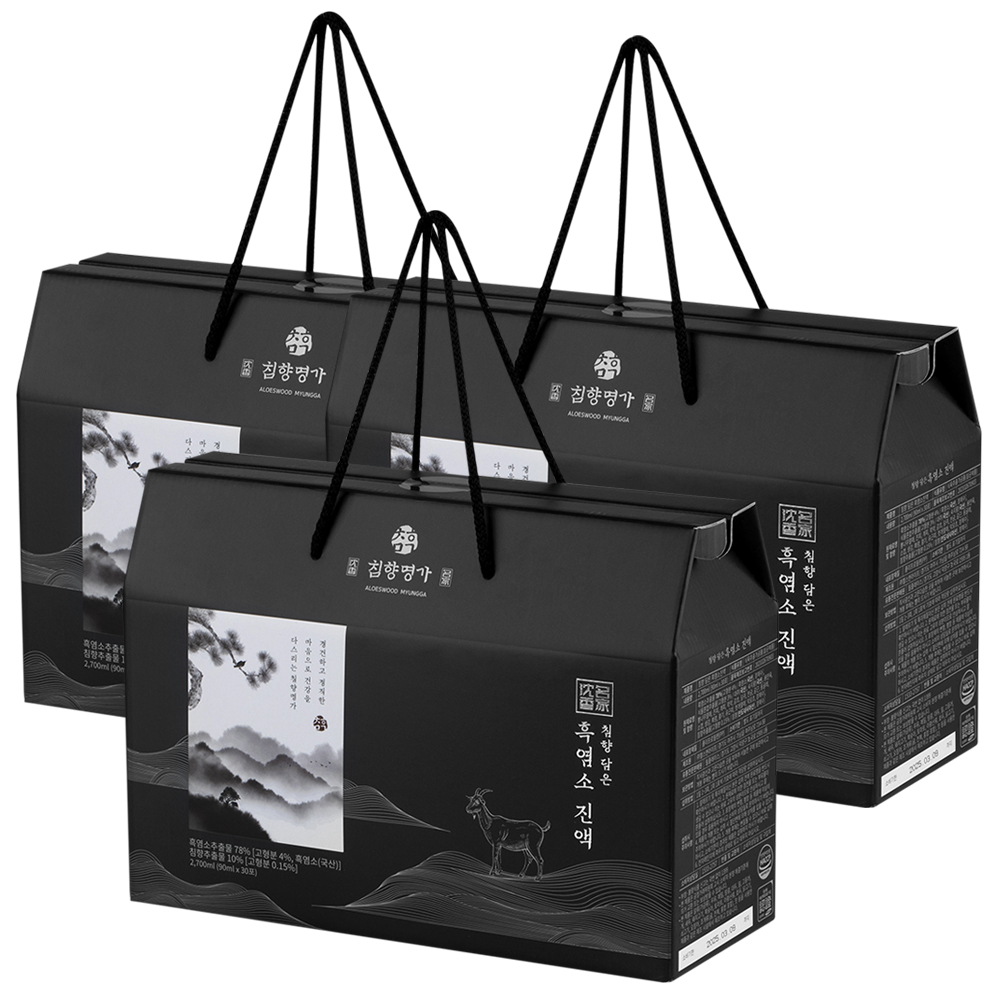 침향명가 흑염소진액 엑기스 토종 흑염소즙 흙염소 2700ml, 3개