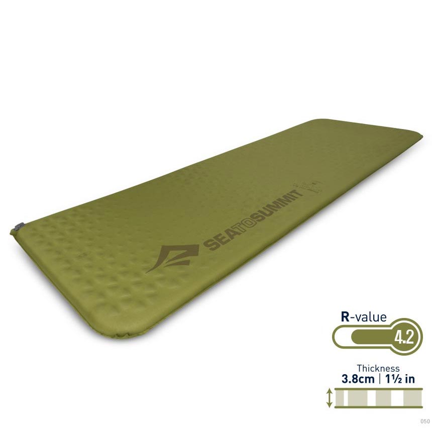 씨투써밋 캠프 매트 SI RT WD 자충 매트리스 RG, 3.8cm, 올리브그린