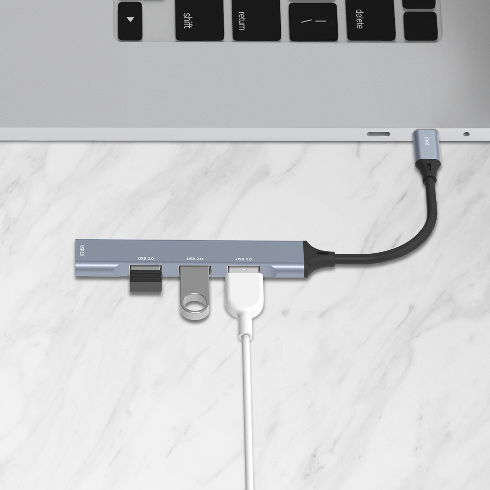 모락 프로토 4포트 USB C타입 멀티 허브 MR-HUB4C - 상세 이미지 3