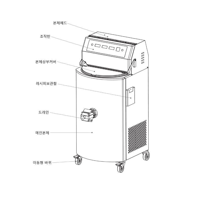 60리터 르방프로세서 대용량효모발효기 업소용도우생지발효기