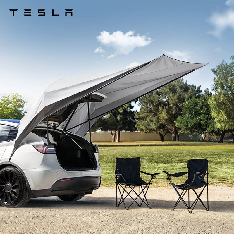 테슬라 꼬리텐트 타프 정품 스토어 차이나 모델Y 후면 캐노피 확장 캠핑 야외 방수 차양
