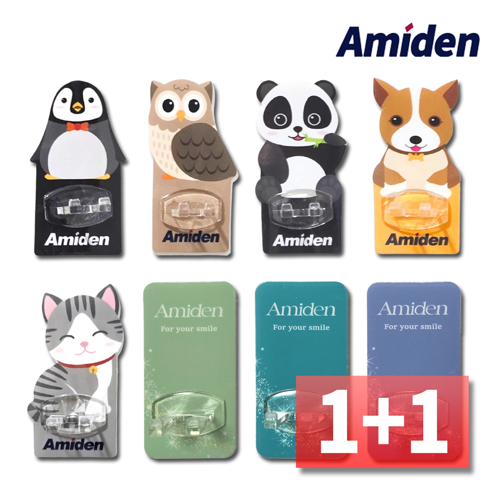 1+1 흡착식 칫솔걸이 칫솔꽂이 귀여운 캐릭터 무타공 거치대 홀더