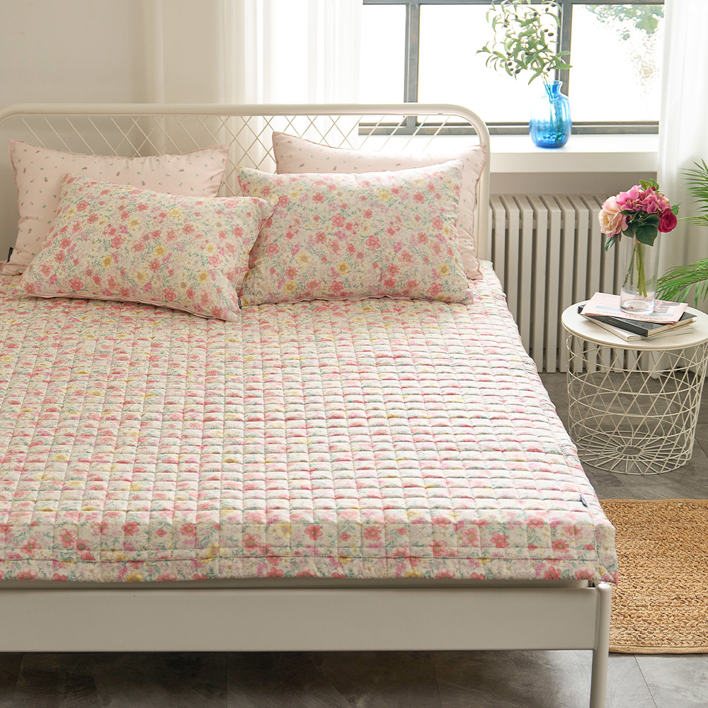 면카페트 거실패드 겨울 누빔패드 바닥 대형 매트 카펫트 핑크 SS