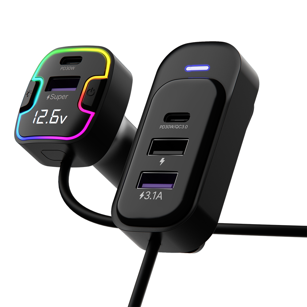 아이엠듀 차량용 충전기 시거잭 120W 초고속 PPS PD 핸드폰 충전기 5포트 롱타입