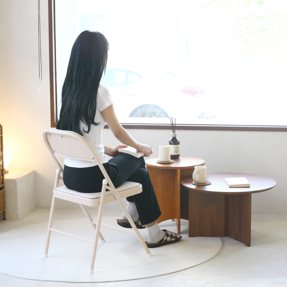 뷰티즈체어 팔로 교회 접이식 접의자 쿠션 행사용 간이 간의 철제
