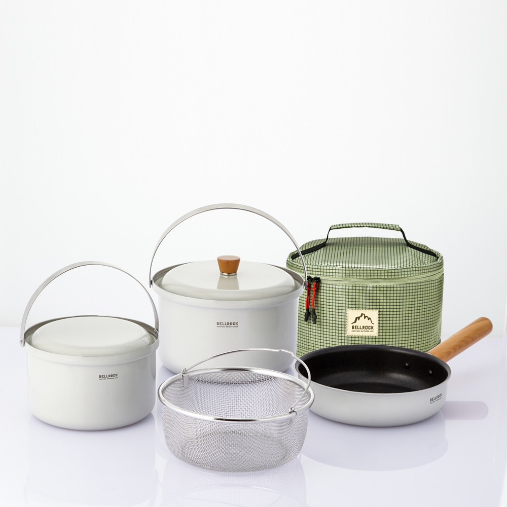 벨락 컬러9 L 통3중 IH 코펠세트 4인용 인덕션 호환 (미스티 그레이)