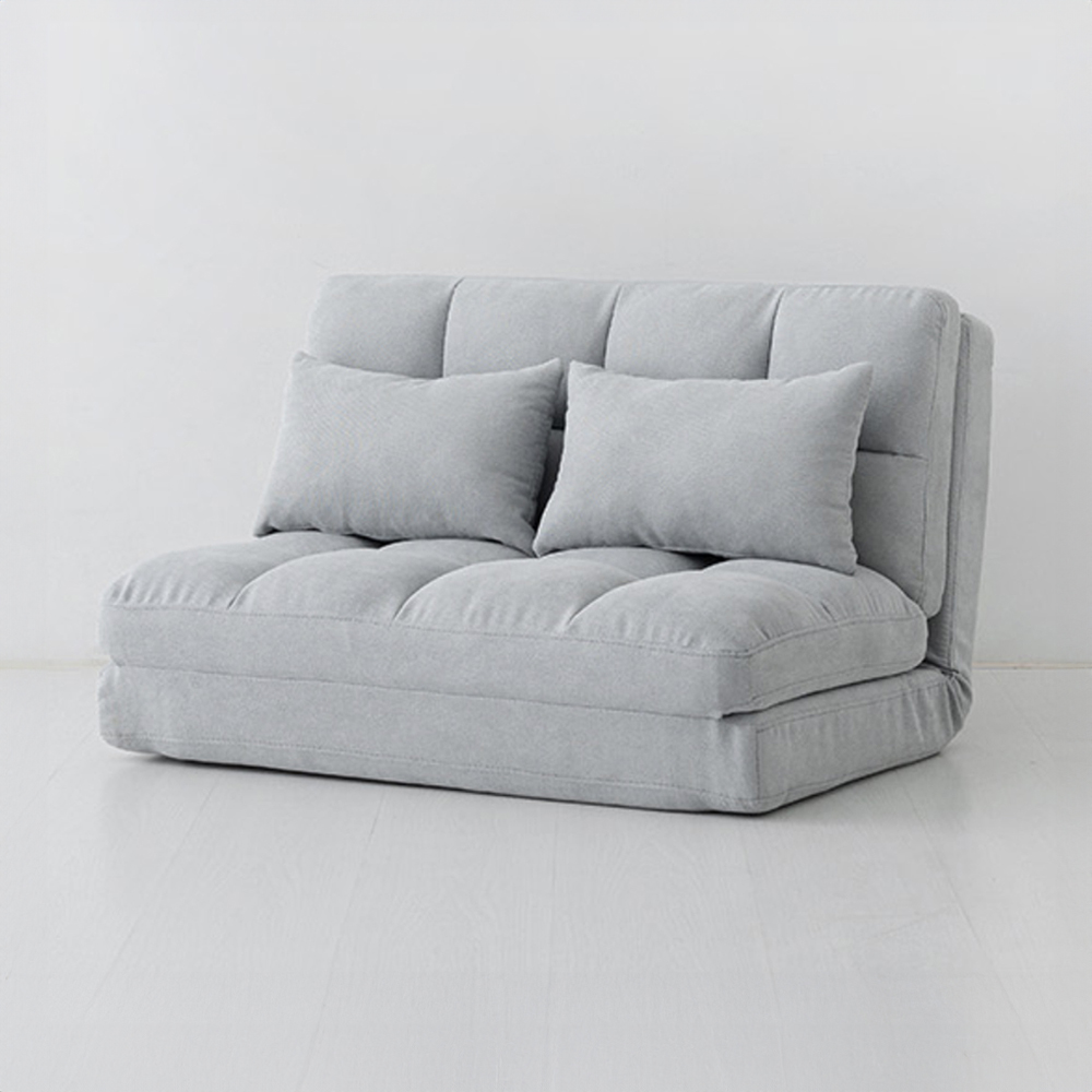 앰보 좌식 소파베드 스툴미포함, 패브릭 라이트그레이 4959.7884, 2인용