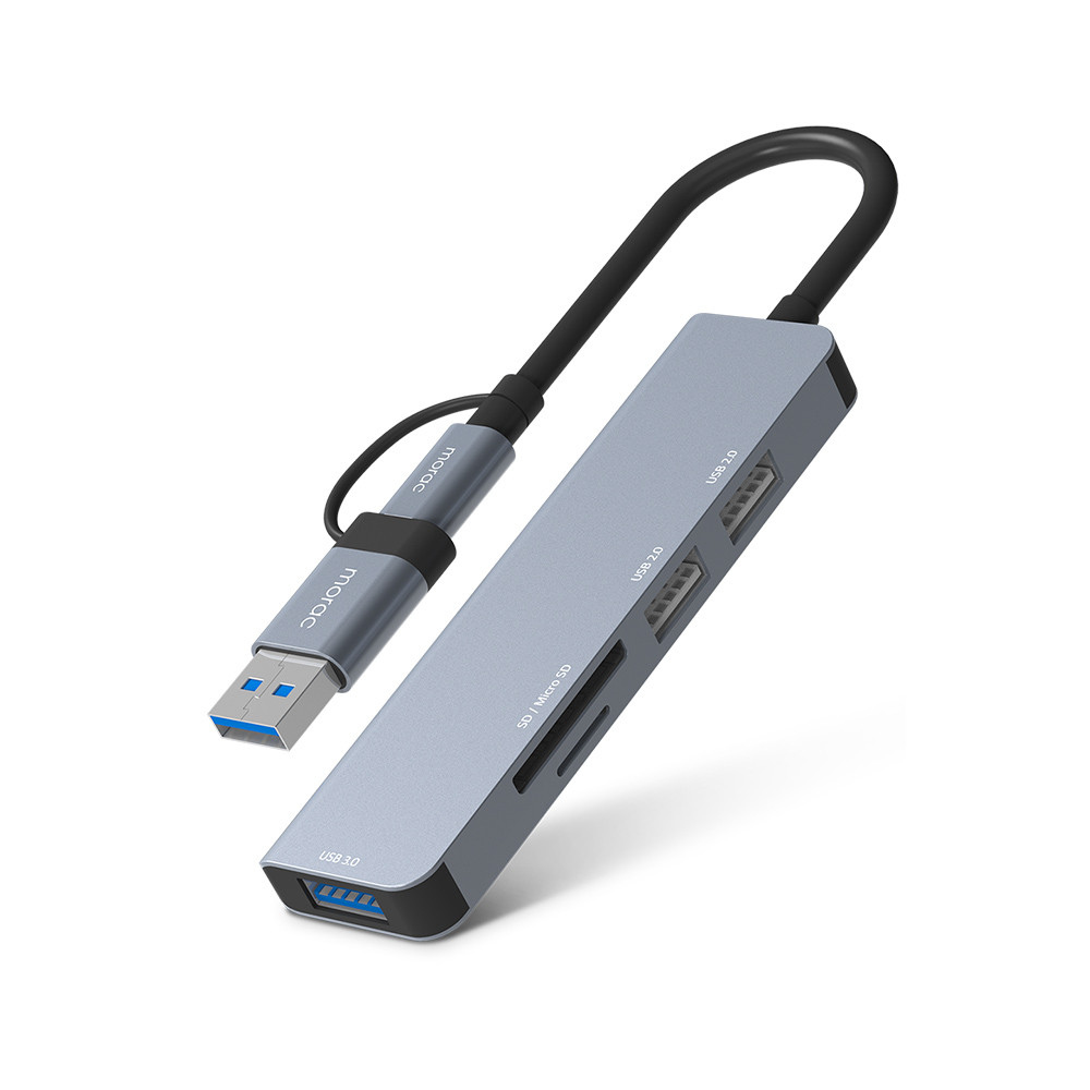 모락 프로토 5포트 USB 젠더 C타입 멀티 허브 MR-HUB5 - 상세 이미지 3