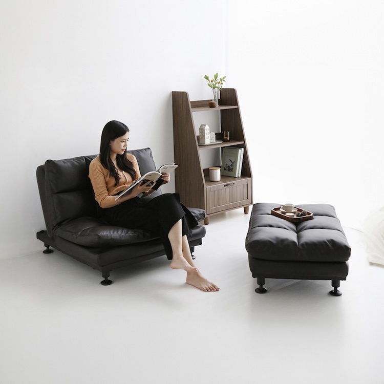 앰보 2인 멀티 소파베드 + 스툴 세트