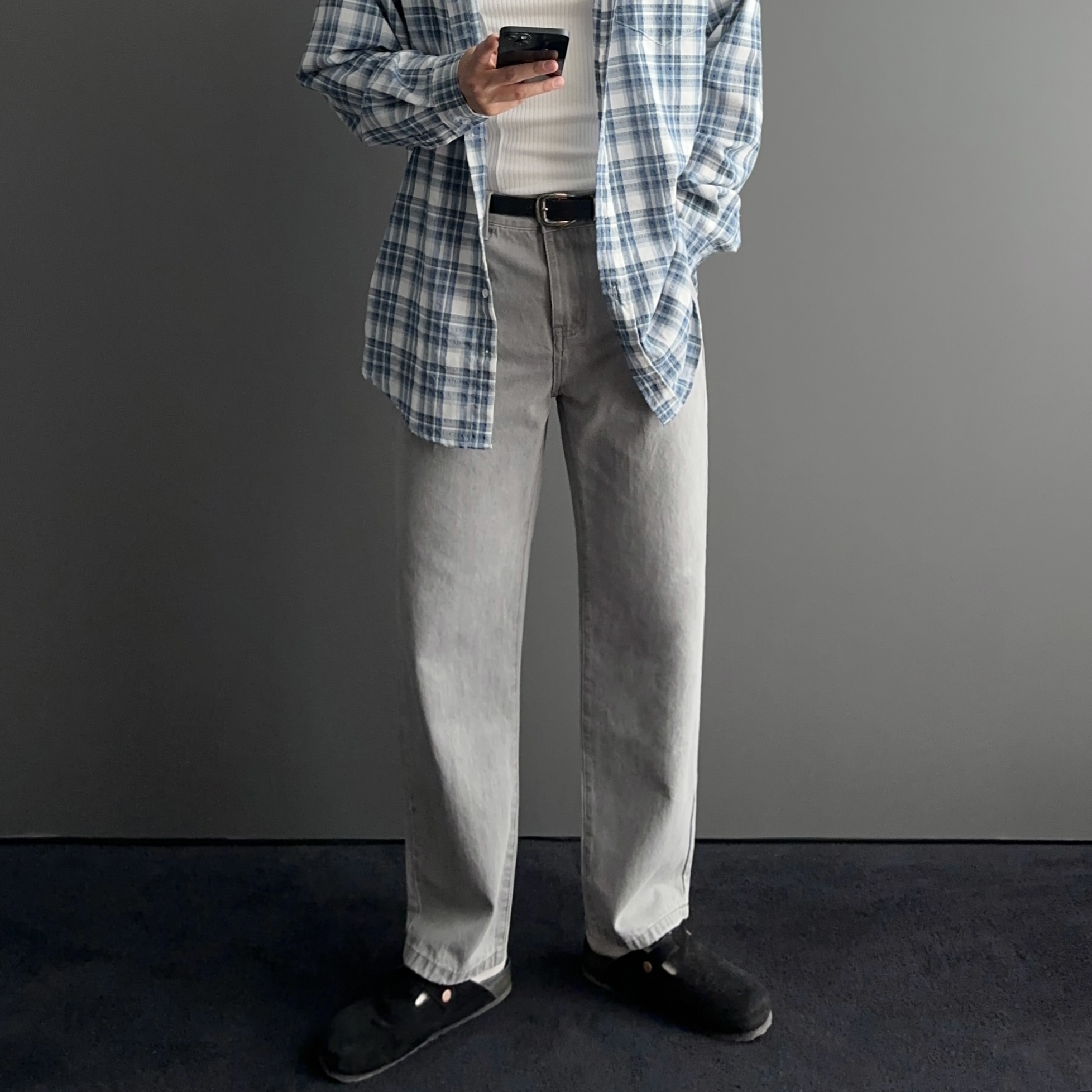 1+1 남자그레이진 남성그레이청바지 이미지 7