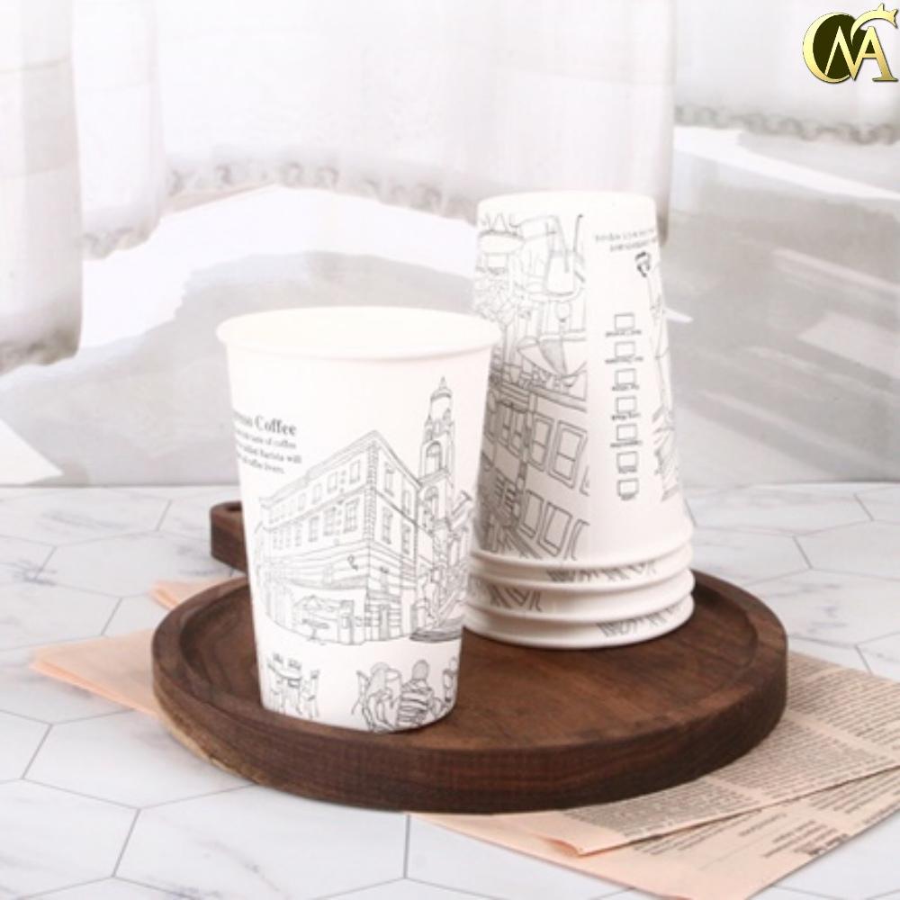 그림 카페 종이 컵 박스 일회용 13온스종이컵1000개