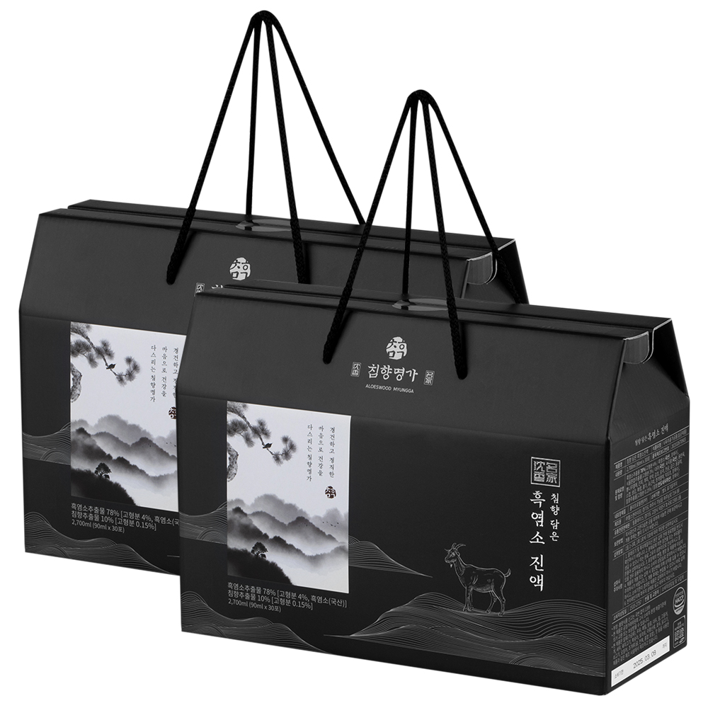 침향명가 흑염소진액 엑기스 토종 흑염소즙 흙염소 2700ml, 2개