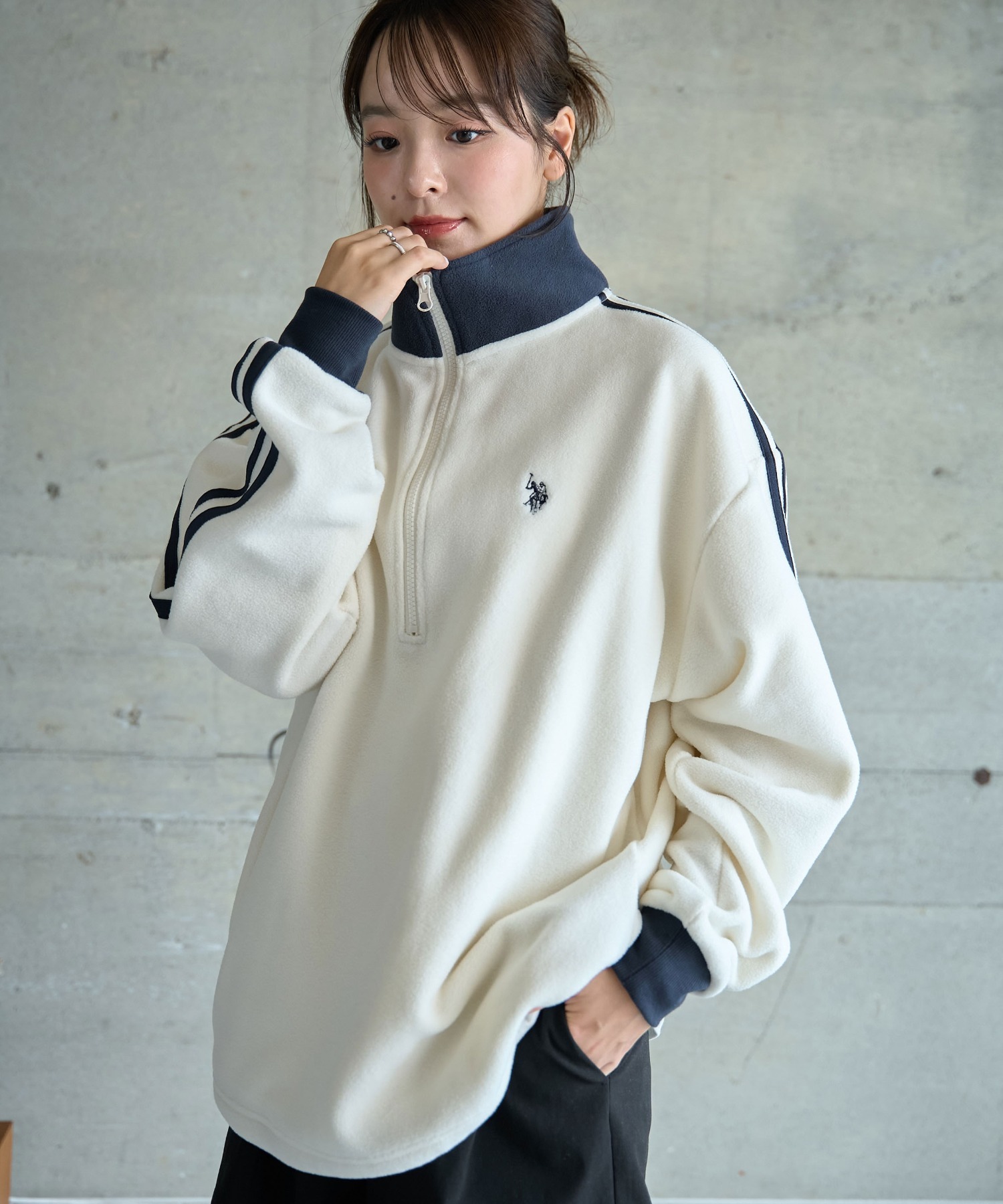 24FW U.S. Polo Assn 폴로 반집업맨투맨 플리스맨투맨 남녀공용 상세 이미지 28
