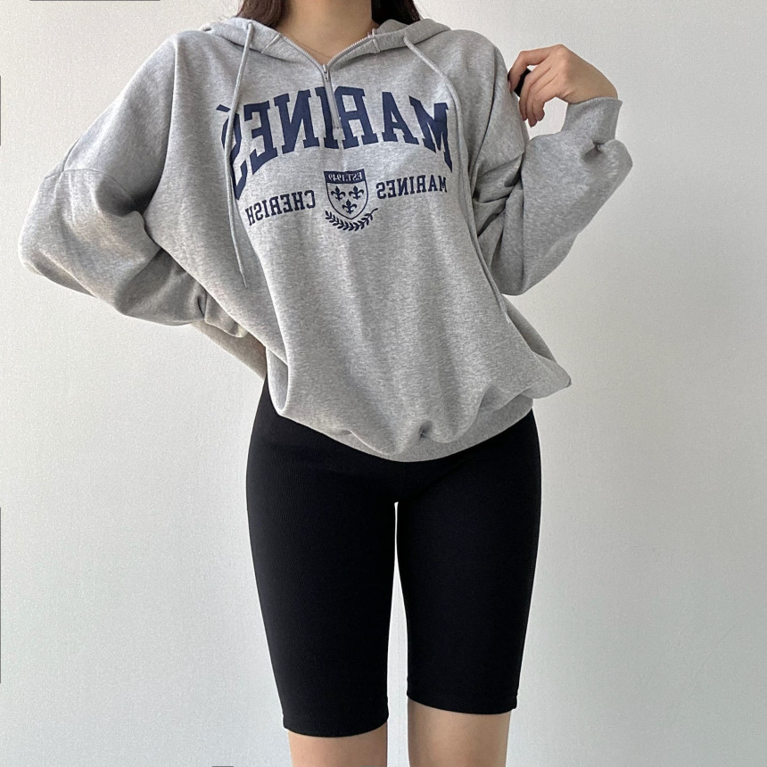 [무료배송]마린 후드집업 후드티 빅사이즈 반집업 시밀러룩 츄리닝 레이어드 오버핏후드티 사계절내내 휴양지룩 여행룩 힙커버 롱 루즈 상세 이미지 27