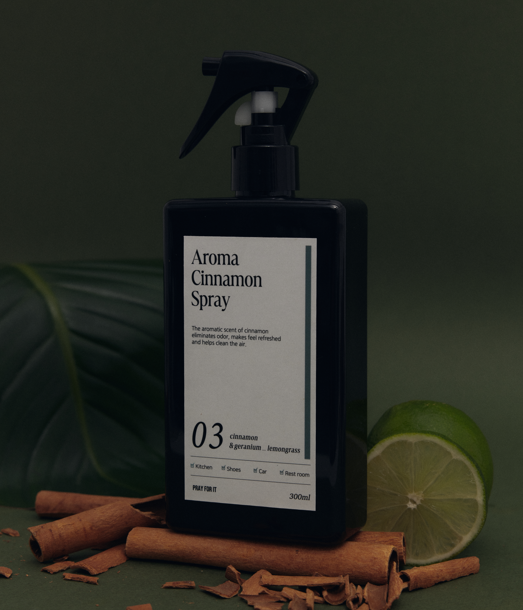 아로마 시나몬 300ml 천연오일 룸스프레이 섬유탈취제 필로우미스트 패브릭퍼퓸 홀애비냄새 - 상세 이미지 3