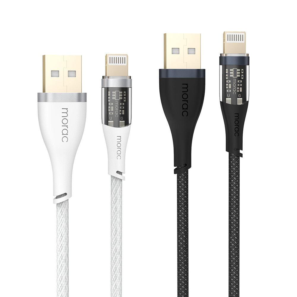 모락 비저블 USB 라이트닝 8핀 고속 충전 케이블 1.5m - 상품 이미지