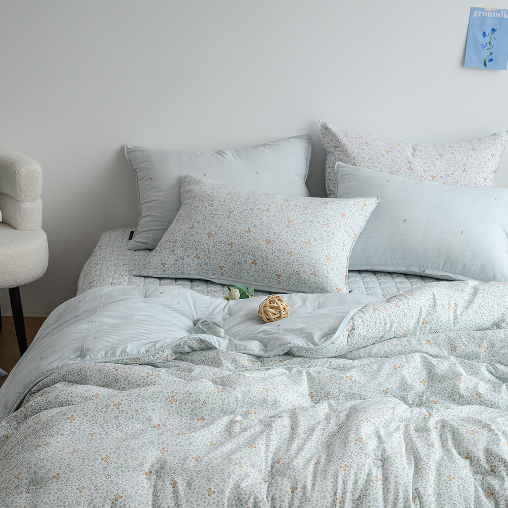 모달이불 귀여운 곰돌이패턴 소미 SS Q 수앤지 사계절이불