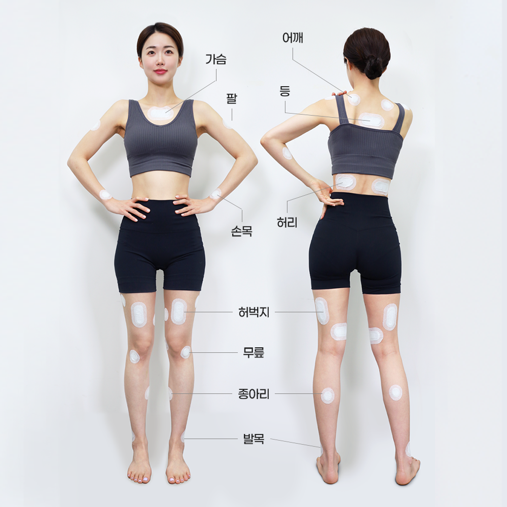 웨이비 미세전류 패치 기본형(5매) 5팩 + 원형(8매) 5팩 선물세트 통증 동전 패드 바이오전 무릎 손목 파스 근육 관절 패치 - 상세 이미지 2