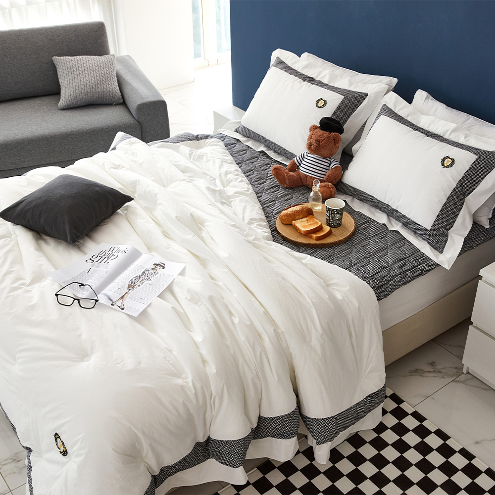 라지킹침구 호텔 이불세트 신혼 사계절 60수 순면 워싱 이불베개세트 KK