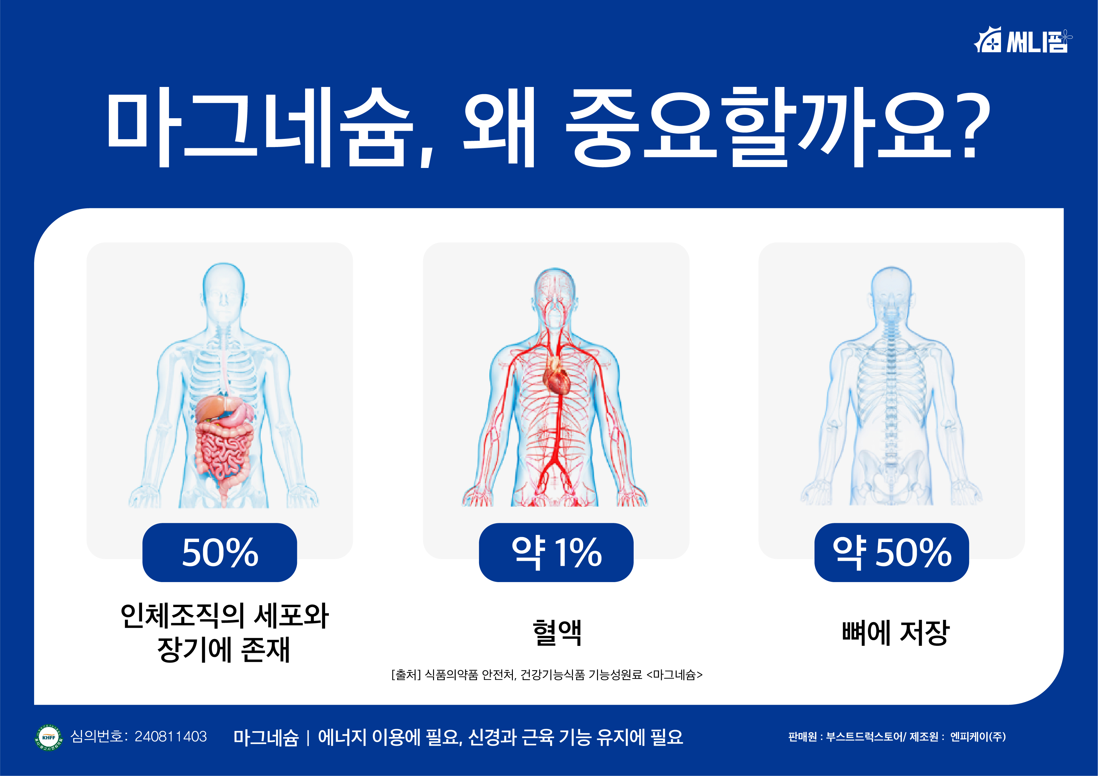 고함량 뉴 산화 마그네슘 350 비타민 b6 영양제 신경 안정 근육 기능 90캡슐, 1개 - 상세 이미지 4