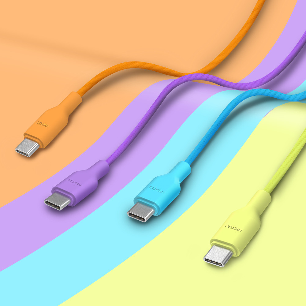 모락 그라데이션 60W USB C to C 타입 PD 초고속 충전 케이블 2개입 1.5m - 상세 이미지 4
