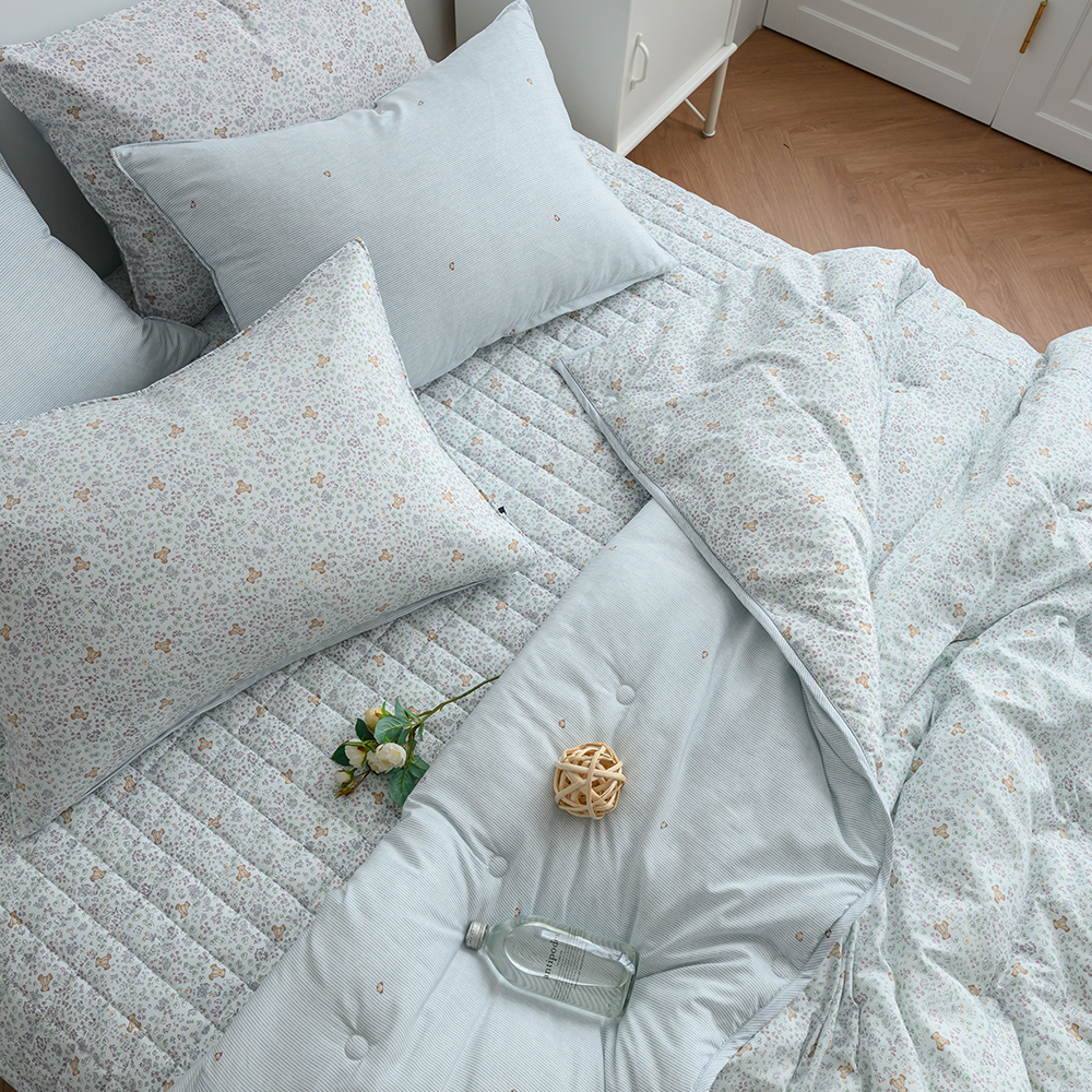 모달이불 귀여운 곰돌이패턴 소미 SS Q 수앤지 사계절이불