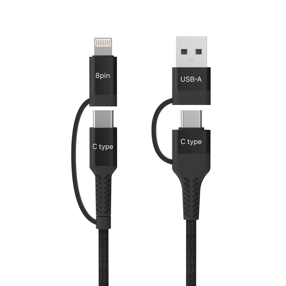 모락 리노 4in1 USB PD C타입 8핀 멀티 초고속 충전 케이블 MR-PD-RN4IN1 - 상세 이미지 2