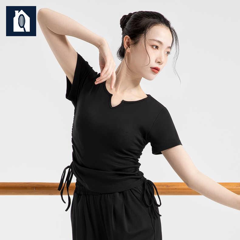 여성 댄스복 공연복 방송 라인 사교 댄스 연습복 스포츠 상의 - 상품 이미지