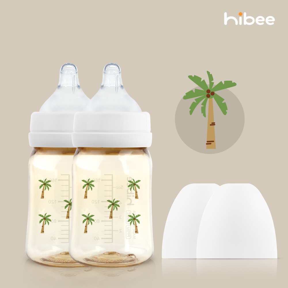 하이비 PPSU 에잇벤트 배앓이방지 젖병 170ml 트윈팩 여름에디션 야자수 - 상세 이미지 2