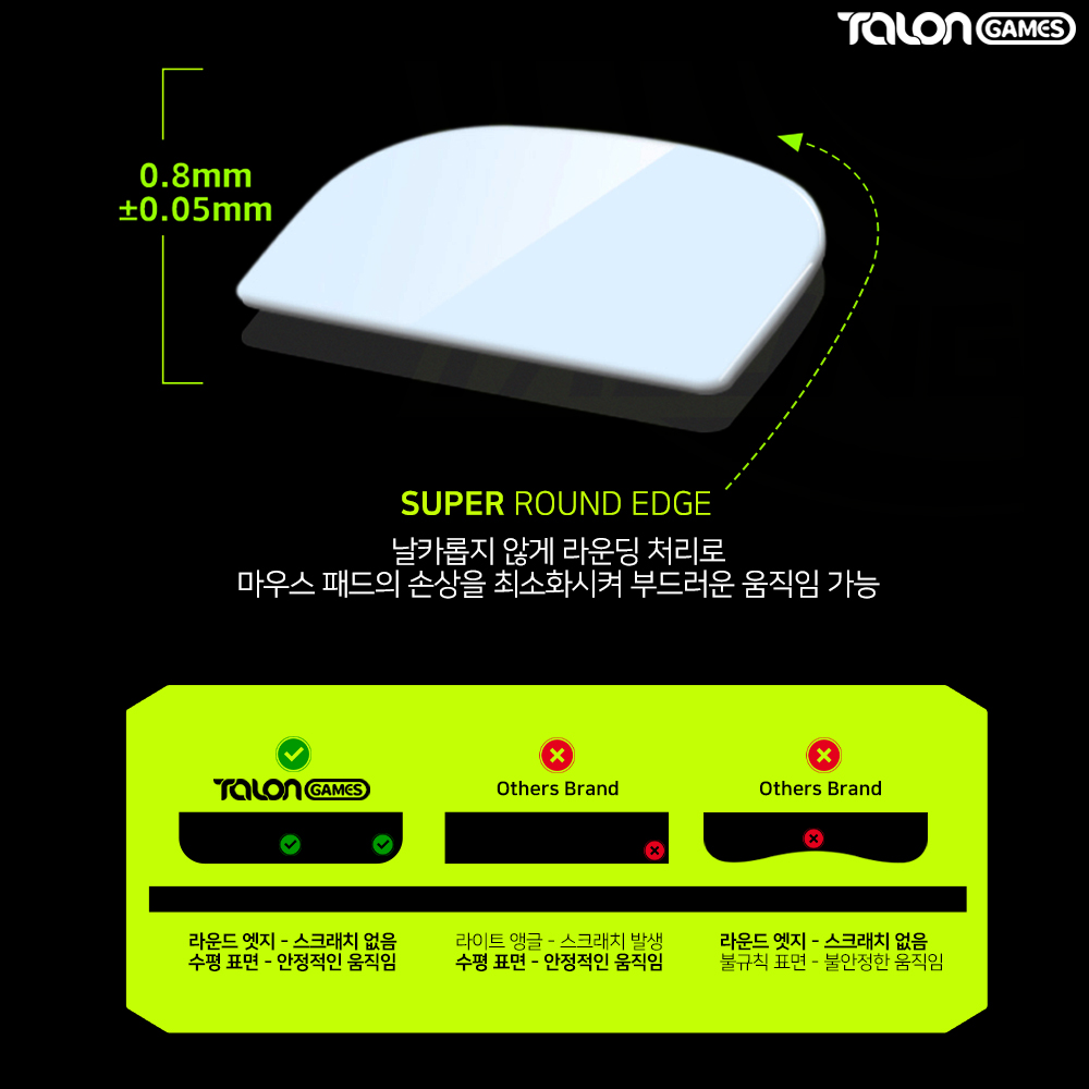 지프로 무선 마우스피트 클래식 2개입 GPRO WIRELESS 마우스스티커 탈론게임즈 - 상세 이미지 3