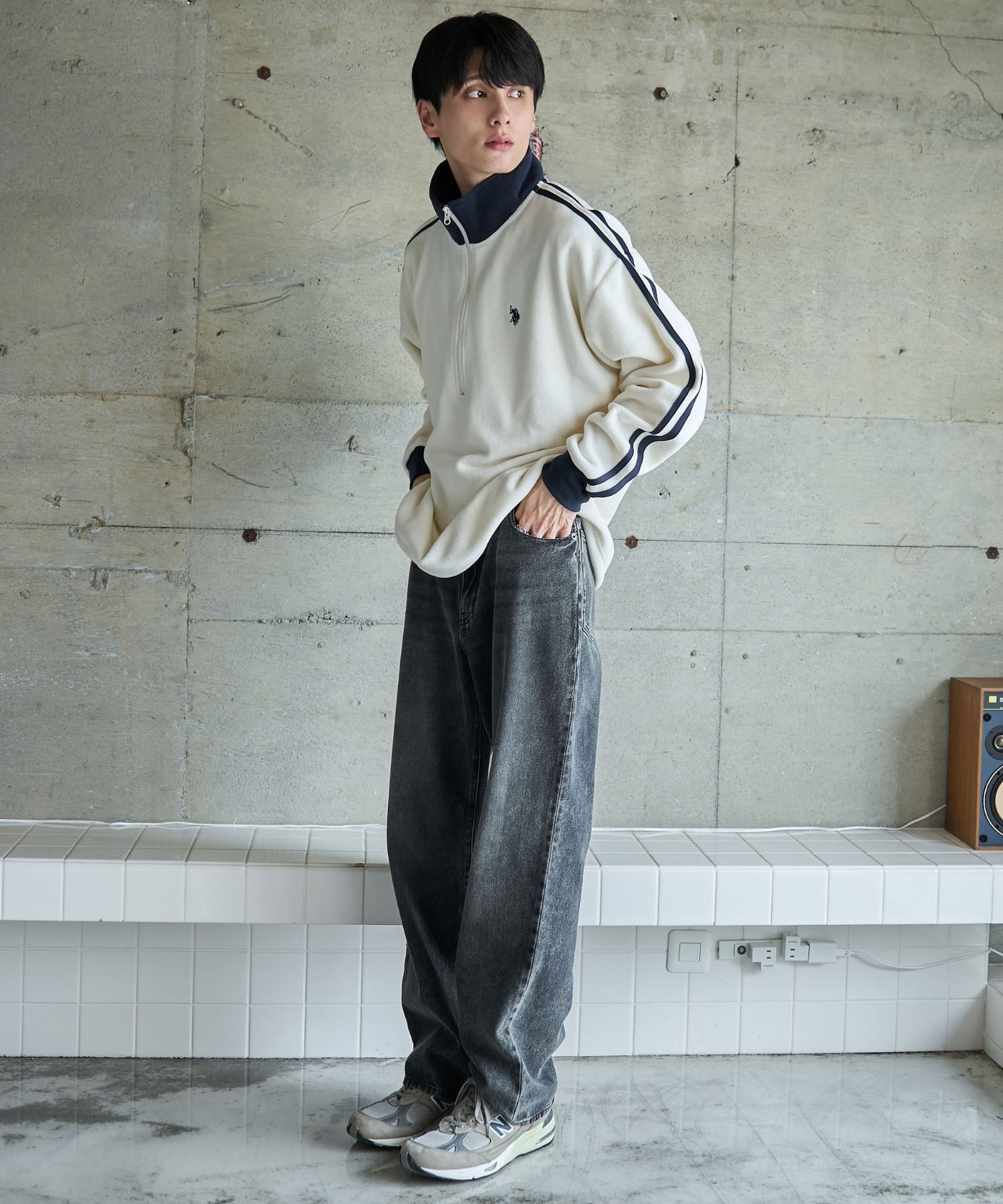24FW U.S. Polo Assn 폴로 반집업맨투맨 플리스맨투맨 남녀공용 상세 이미지 18