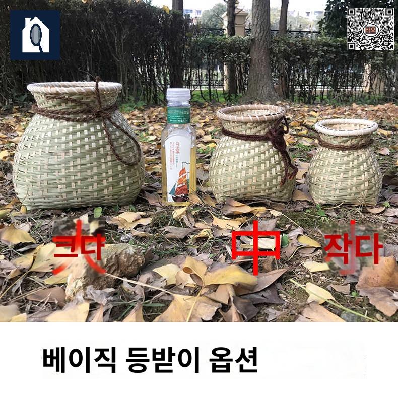배낭 찻잎 나물 채취 바구니 대나무 소쿠리 광주리 - 상세 이미지 2